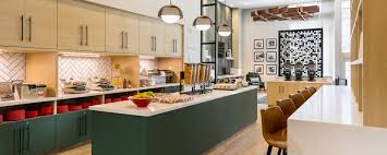 Dining area with fresh breakfast options